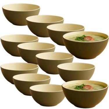 Imagem de 12 Tigela Bowls Cumbuca Ceramica Caldos Açaí Sorvete 14CM - STORE SHAR