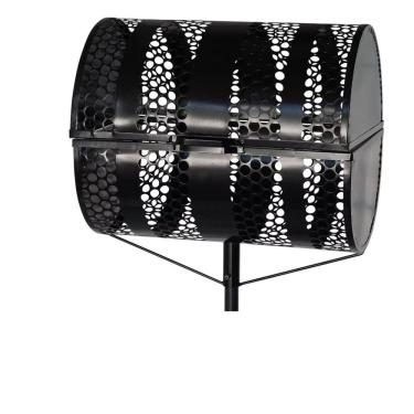 Imagem de Lixeira De Rua Com Tampa Para Calçada Passeio 50cm Abaulada 50x50x60cm