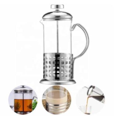 Imagem de Cafeteira Francesa Prensa 400Ml em Inox e Vidro Para Café ou Chá Servi