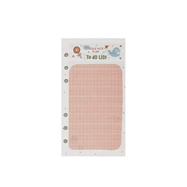 Imagem de Refil de papel para pasta de arquivo A5 21 cm / A6 17 cm 6 furos capa de anel redondo (lista de tarefas de meninas, A6)