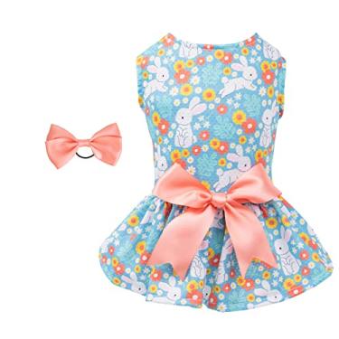 Imagem de CuteBone Vestido de malha para cachorro dia da páscoa vestido de verão para cães pequenos vestidos para meninas roupas para cães BF08S