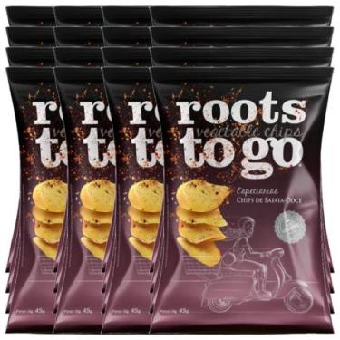 Imagem de Chips de Batata-Doce com Especiarias Roots to Go contendo 16 pacotes d