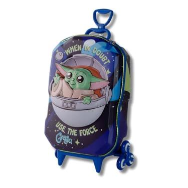 Imagem de Mochila De Carrinho Grogu Infantil 3d Impermeável Escolar