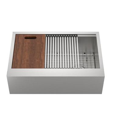 Imagem de CUBA RETANGULAR AÇO ESCOVADO 76CM