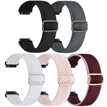 Imagem de GEAK Pulseira de substituição de liberação rápida compatível com Garmin Venu 2, pulseira de relógio de 22 mm, pulseiras elásticas de tecido para Garmin Venu 3/Vivoactive 4/Forerunner 265/255 feminino
