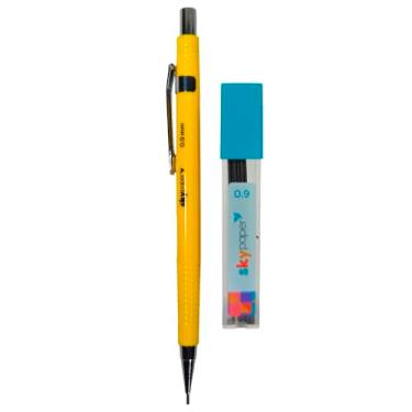 Imagem de Lapiseira Técnica 0.9mm, Amarela, com Grafites Extra