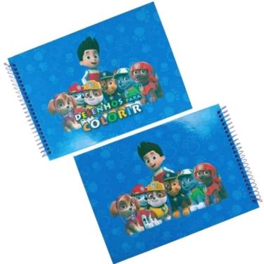 Imagem de Livro de Colorir Patrulha Canina Capa Dura 40 Desenhos Frente e Verso