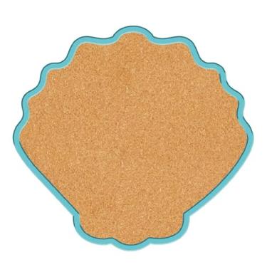 Imagem de CRASPIRE Placa de cortiça com alfinetes de concha, 24 x 24 cm, emblema emoldurado para exibição de boletim, sela de madeira, marrom, montagem na parede, broche de memória, alfinete, lapela