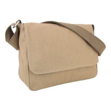 Imagem de Bolsa Em Lona Resistente Transversal Tiracolo Tipo Carteiro Média Casu
