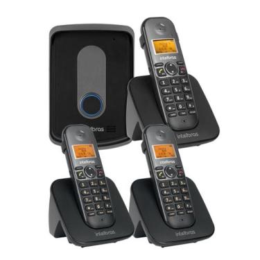 Imagem de Kit Interfone Porteiro Residencial Intelbras Sem Fio TIS 5010 03 Ramai
