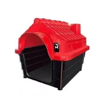 Imagem de Casa Casinha Cachorro Gato Pet N3 Plástico Preminum Vermelho - MecPet