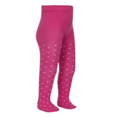 Imagem de Meia-Calça Infantil Lupo Baby Coração 13502-021, Rosa, PP