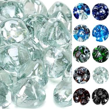 Imagem de Diamantes reflexivos de vidro de fogo da Onlyfire para conjuntos de fogões naturais ou de propano de fogo, lareira, ou fogões de gás, 3,8 kg, 1,27 cm