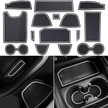 Imagem de LOCOY Forro de console central para acessórios Honda HRV 2023 2024 2025, para suporte de copo HR-V, acabamento de porta-copos, interior de poeira antiderrapante, almofada de entrada de porta, inserção