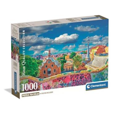 Imagem de Clementoni - 39954 Jigsaw Puzzle 1000 Pieces for Adults and Teenagers, Collection, Barcelona PARC Güell Theme, Compact Box with Poster Included, Gift Idea for Men and Women, Made in Italy, 70 x 50 cm