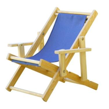 Imagem de INFANTIL - Cadeira Espreguiçadeira Dobrável Infantil Madeira Maciça Na