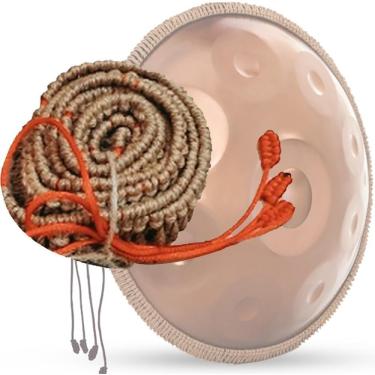 Imagem de Handpan Decoração Rattan Corda Artesanal Língua Tambor Corda Artesanal Trançado Rattan Proteger Mão Pan Tambor, red
