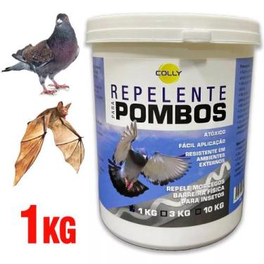 Imagem de Gel Repelente Pombos Morcegos Insetos 1kg  Espanta Pombo  Atóxico  Uso