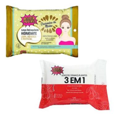 Imagem de Lenços Demaquilantes Superpoderes Kit C/2 Cheiromelão/3 Em 1 - SUPER P