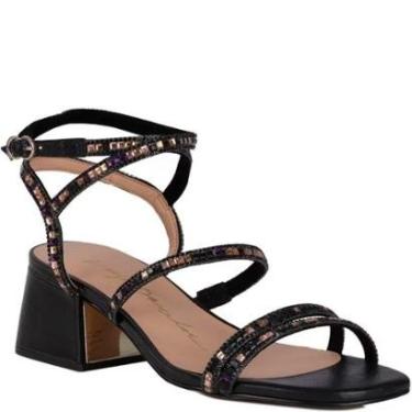 Imagem de Sandália Salto Médio Tiras Cristais Luiza Barcelos 13130015-Feminino