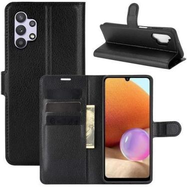 Imagem de Capa Carteira Para Samsung Galaxy A32 4g com Tela de 6.4" Flip Preta -