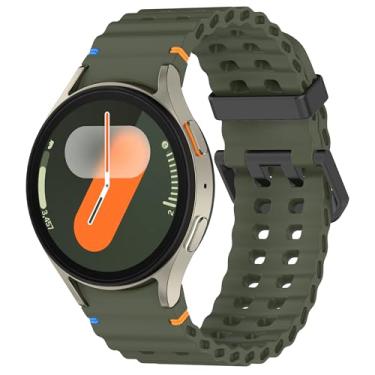 Imagem de Sodhad Pulseira marinha para Galaxy Watch 7 6 5 4 verde exército (fecho preto)