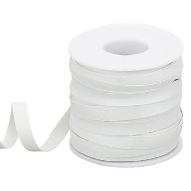 Imagem de OLYCRAFT Fita elástica de 30 metros para costura, fita elástica branca de 8 mm de largura, fitas planas para natação, tiras elásticas, acessórios de natação para roupas, fitas de cintura, artesanato