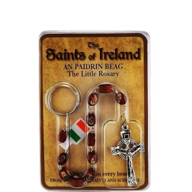 Imagem de JC Walsh and Sons Contas de rosário de uma década do Saints of Ireland – Pacote blister pendurável, contas autênticas de oração católica irlandesa, presente religioso
