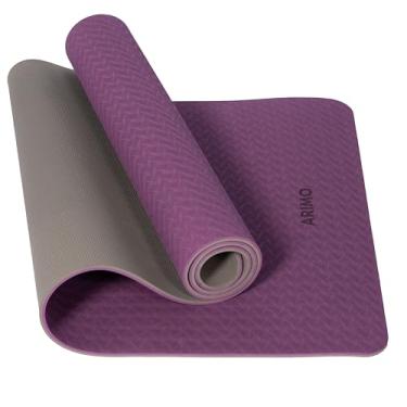 Imagem de ARIMO Tapete Yoga Mat Antiderrapante TPE Ecológico Biodegradável Todos Os Tipos de Yoga/Pilates 181 x 61 cm x 8 mm (Lilás)