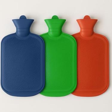 Imagem de Kris Home Bolsa Térmica de Borracha, 2 Litros, Compressa Quente e Fria, Alívio de Dores Musculares e Cólicas