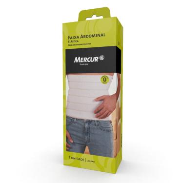Imagem de Faixa Abdominal Elástica Mercur Tamanho 30 X 140cm Com 1 Unidade