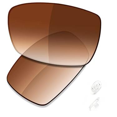 Imagem de SAUCER Lentes de reposição premium e protetores de nariz para óculos de sol Oakley Spike High Defense - Marrom dégradé