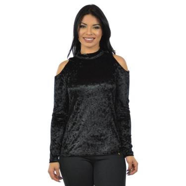 Imagem de Blusa veludo gola alta fenomenal Preto Gg-Unissex