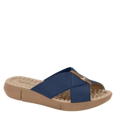 Imagem de Tamanco Chinelo Feminino Ortopédico Conforto Modare 7142.101, Marinho,