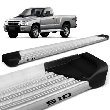 Imagem de Estribo Lateral S10 Cab. Simples 1995 a 2011 Aluminio Natural A3 Gtnox