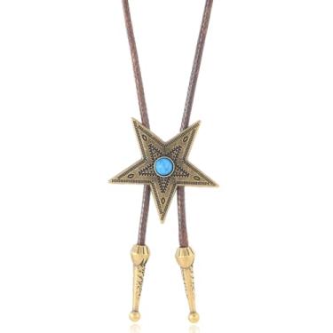 Imagem de Dlknp Colar ocidental de couro cowgirl para mulheres, acessórios de fantasia, joias ocidentais, 15.75-31.5 inches, Liga de aço, Sem Pedra Preciosa