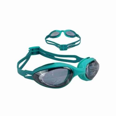 Imagem de Óculos Natação Speedo Hydrovision UV Antiembaçamento Adulto, Verde