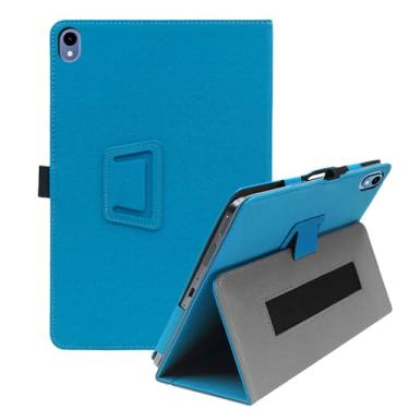 Imagem de FIEWESEY Capa para tablet Walmart Onn 2024 modelo 4ª geração 2024, capa dobrável de couro PU com suporte para lápis e alça de pulso para Walmart Onn 8 (modelo: 100135923) lançado em 2024 (azul)