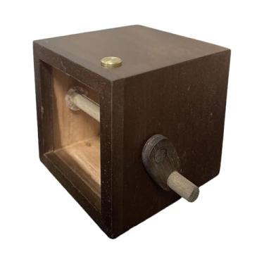 Imagem de WeiLaiKeQi Álbum de fotos Flipbook Máquina de animação de fotos com manivela Caixa de imagem flip para casamento, Noz