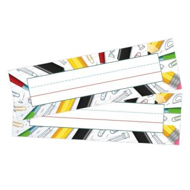 Imagem de Etiquetas de nome para mesas de sala de aula, 48 peças, crachás para quadro-negro, etiquetas para jardim de infância, pré-escola, sala de aula, material para professores