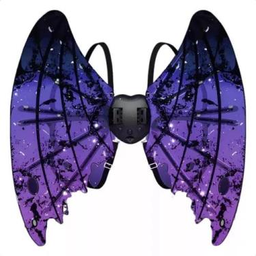 Imagem de Asas De Fada Borboleta Com Led E Musica Elétrica Halloween - morcego, 