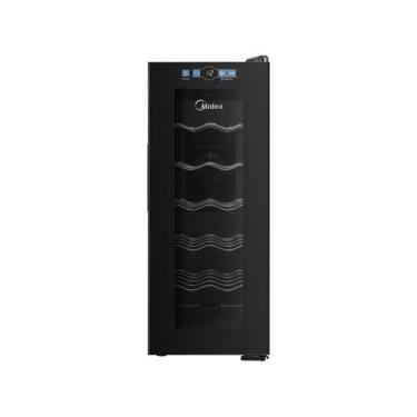 Imagem de Adega Midea 12 Garrafas Preta com LED MDRW066FGGGL3, Preto, Bivolt