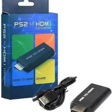 Imagem de Adaptador Conversor Ps2 Áudio Vídeo Av Ps2tohdmi, Para Cabo HDMI Full HD, Plug And Play