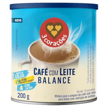 Imagem de Café com Leite Zero% 3 Corações Lata 200g