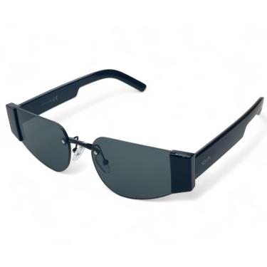 Imagem de Óculos De Sol SOLON GLASSES METAL PRETO BLOGUEIRA COM PROTEÇÃO UV400 + CASE RIGIDA + FLANELA + LIMPA LENTES