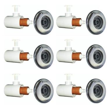 Imagem de Kit 6 bico jato hidromassagem pratic inox sodramar 50mm