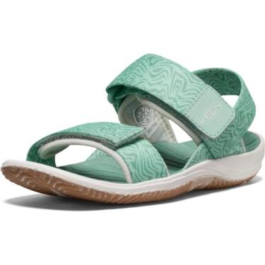 Imagem de KEEN Elle Backstrap Casual Plataforma Aberta Unissex Infantil, Líquen/Estrela Branca, 21