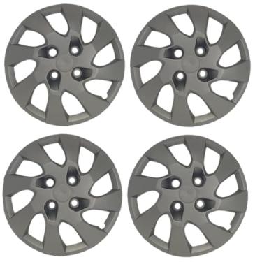 Imagem de Kit 4 Calota Aro 14 Compatível c/Roda Onix Prisma 2013 2016 - Preto fosco