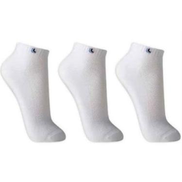 Imagem de Meia Lupo Au Walk Kit3 06225 Cano Curto, Branco, 27/32
