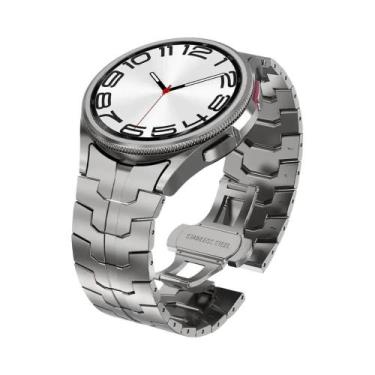 Imagem de Pulseira De Aço Inoxidável Para Samsung Galaxy Watch 6 5 4 Classic pro